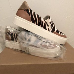 Lucky Brand Women’s Leather Cow Hair Slip On Shoes